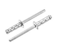 sourcing map 30Pcs 3/16" x 5/8" 304 Stainless Steel Round Head Double-Drum Blind Rivets, Pull Nail Drum Type Blind Rivets for DIY, Sheet Metal, Automotive Repairs, Furniture, Boat (Silver)