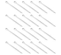 sourcing map 30Pcs 3.2mmx50mm Zinc-Plated Carbon Steel Cotter Pin, Split Pin Fastener Clips Split Cotter for Household Appliances, Sports Equipment, Car Mechanics Repair (White)