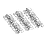 sourcing map 30pcs 3/8 Inch 10mm Conduit Clamps, M10 U Tube Pipe Clamp, Stainless Steel Rigid Pipe Strap, U Shaped Bracket with Two Hole for Pipe Tube Hose Wire Cord Fixing, Thickened