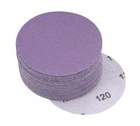 sourcing map 30Pcs 3-Inch Purple Sanding Discs 120 Grits Hook and Loop Professional Aluminum Oxide Sand Paper Wet Dry Polish for Wood Metal Paint Finishing