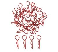 sourcing map 30pcs 30-Degree Angle RC Body Clips Bent Springy R Pins 20x1.0x7.3mm for All 1/8 1/10 1/12 Scale Model RC Car Crawler Truck,Shell Replacement Parts(Red)