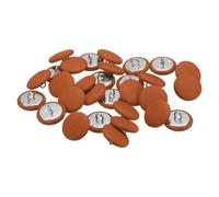 sourcing map 30pcs 32L Fabric Cloth Covered Button 20mm 4/5" Round Metal Shank Satin Sewing DIY Craft Buttons for Bridal Wedding Suits Dress Blouses Sweaters, Orange