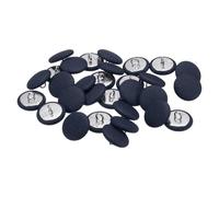 sourcing map 30pcs 32L Fabric Cloth Covered Button 20mm 4/5" Round Metal Shank Satin Sewing DIY Craft Buttons for Bridal Wedding Suits Dress Blouses Sweaters, Navy Blue