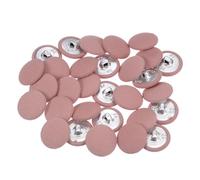 sourcing map 30pcs 32L Fabric Cloth Covered Button 20mm Metal Shank Round Sewing Buttons for Suits Dress Blouses, Deep Pink