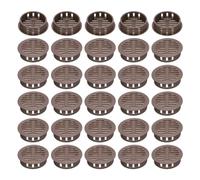 sourcing map 30Pcs 35mm/1.4in Air Vents Circular Soffit Vents, Drak Brown Plastic Soffit Vent Cover for Bathroom Home, Office, Kitchen, Cabinet, Wardrobe
