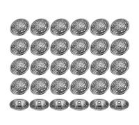 sourcing map 30pcs 36L Metal Round Hollow Sewing Buttons 23mm 7/8" Zinc Alloy Clothes Craft Replacement Button for Men Women Coat Uniform Shirt Suit, Black