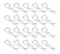 sourcing map 30Pcs 3mmx65mm 304 Stainless Steel R Shaped Spring Cotter Pins, R Clips Cotter Pin Spring Fastener for Household Appliances, Sports Equipment, Car Mechanics Repair (Silver)