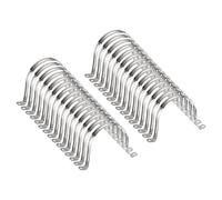 sourcing map 30pcs 4 Inch 100mm Conduit Clamps, M100 U Tube Pipe Clamp, Stainless Steel Rigid Pipe Strap, U Shaped Bracket with Two Hole for Pipe Tube Hose Wire Cord Fixing
