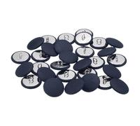 sourcing map 30pcs 40L Fabric Cloth Covered Button 25mm 1" Round Metal Shank Satin Sewing DIY Craft Buttons for Bridal Wedding Suits Dress Blouses Sweaters, Navy Blue