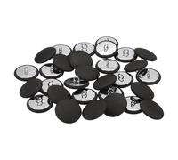 sourcing map 30pcs 40L Fabric Cloth Covered Button 25mm 1" Round Metal Shank Satin Sewing DIY Craft Buttons for Bridal Wedding Suits Dress Blouses Sweaters, Black