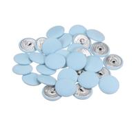 sourcing map 30pcs 40L Fabric Cloth Covered Button 25mm Metal Shank Round Sewing Buttons for Suits Dress Blouses, Blue
