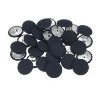 sourcing map 30pcs 40L Fabric Cloth Covered Button 25mm Metal Shank Round Sewing Buttons for Suits Dress Blouses, Navy Blue