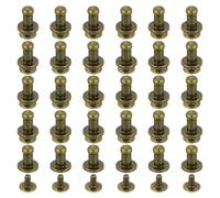 sourcing map 30Pcs 4mm Chicago Screws Round Head Button Leathercraft Rivets for DIY Leather Crafting Decoration Handbag Shoes Belt Repair, Bronze