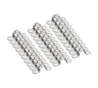 sourcing map 30pcs 5/16" 22mm Conduit Clamps, M22 U Tube Pipe Clamp, Stainless Steel Rigid Pipe Strap, U Shaped Bracket with Two Hole for Pipe Tube Hose Wire Cord Fixing, Thick