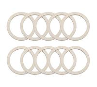 sourcing map 30Pcs 5cm Natural Wood Rings, 2.5mm Thick Unfinished Wooden Loop Circle Ring, Flat Round Ornaments Wood Slices for Wreath Frame, DIY Craft Projects, Painting, Home Decor