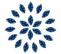 sourcing map 30Pcs 6 x 12 mm Horse Eye Shape Rhinestones Dark Blue