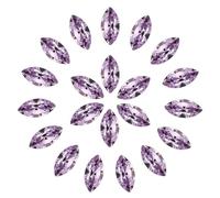 sourcing map 30Pcs 6 x 12 mm Horse Eye Shape Rhinestones Violet