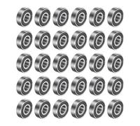 sourcing map 30pcs 695-2RS Deep Groove Ball Bearings 5x13x4mm Chrome Steel Bearing Double Shielded Precision Bearings, P0 (ABEC 1)