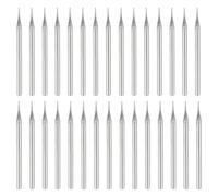 sourcing map 30pcs 80 Grits Diamond Hole Saw Cylindrical Head Grinding Drill Bits 0.6mm Cylinder Head Carving Drilling Hole Tools with 2.35mm(3/32") Shank for Gems Glass Agate Jade Emerald
