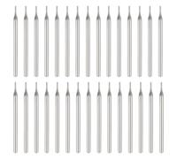 sourcing map 30pcs 80 Grits Diamond Hole Saw Cylindrical Head Grinding Drill Bits 0.7mm Cylinder Head Carving Drilling Hole Tools with 2.35mm(3/32") Shank for Gems Glass Agate Jade Emerald