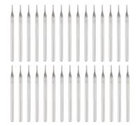 sourcing map 30pcs 80 Grits Diamond Hole Saw Cylindrical Head Grinding Drill Bits 0.9mm Cylinder Head Carving Drilling Hole Tools with 2.35mm(3/32") Shank for Gems Glass Agate Jade Emerald