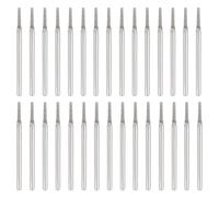 sourcing map 30pcs 80 Grits Diamond Hole Saw Cylindrical Head Grinding Drill Bits 1.3mm Cylinder Head Carving Drilling Hole Tools with 2.35mm(3/32") Shank for Gems Glass Agate Jade Emerald