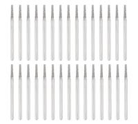 sourcing map 30pcs 80 Grits Diamond Hole Saw Cylindrical Head Grinding Drill Bits 1.5mm Cylinder Head Carving Drilling Hole Tools with 2.35mm(3/32") Shank for Gems Glass Agate Jade Emerald