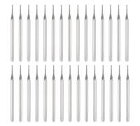 sourcing map 30pcs 80 Grits Diamond Hole Saw Cylindrical Head Grinding Drill Bits 1mm Cylinder Head Carving Drilling Hole Tools with 2.35mm(3/32") Shank for Gems Glass Agate Jade Emerald