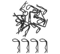 sourcing map 30pcs 90-Degree Angle RC Body Clips Bent Springy R Pins 23x1.4x7mm for All 1/8 1/10 1/12 Scale Model RC Car Crawler Truck,Shell Replacement Parts(Black)