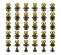 sourcing map 30Pcs 9mm Chicago Screws Round Head Button Leathercraft Rivets for DIY Leather Crafting Decoration Handbag Shoes Belt Repair, Bronze