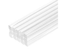sourcing map 30pcs Acrylic Square Rods 3/20" x 12" Clear Acrylic Dowel Rods Sticks Acrylic Plastic Sticks Strip for DIY Crafts Lighting Gardening Decorations - 4mm x 300mm