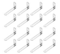 sourcing map 30Pcs Adjustable L-Shape Corner Brace, 32mm x 65mm x 15mm Metal Slotted 90 Degree Right Angle Corner Shelf Bracket Support Brace for Wooden Furniture Cabinet, Silver