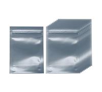 sourcing map 30pcs Antistatic Bags 3.5" x 2.4" Double-Layer Anti Static Resealable ESD Shielding Bag for GPU Hard Drive HDD SSD LED Lights Electronic Device, Semi-Transparent Dark Grey