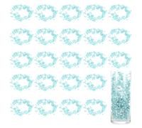 sourcing map 30pcs Artificial Pearl String for Floating Candle, 4.4 ft Beads Pearl, Blue