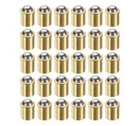 sourcing map 30pcs Ball Point Spring Plungers 8x9mm Brass Precision Positioning Beads Ball Spring Plungers Ball Catch Latch for Door Cupboard Mechanical Devices Clamps Furniture