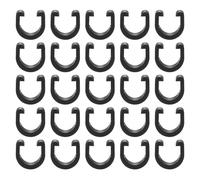 sourcing map 30pcs Bicycle Cable Clamps C-Clips Housing Hose Guide U-Clips Brake Derailleur Shifter for MTB Road Bike, Black