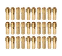 sourcing map 30pcs Brass Collet 3.2mm Brass Drill Chucks Mini Electric Grinder Quick Change Drill Chuck Bit Sets for Rotary Tools, 4.8mm Shank Diameter