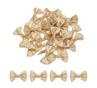 sourcing map 30pcs Brown Bow Ties 1.5"x1" Mini Bowknot for Crafting Little Satin Bows Bulk
