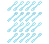 sourcing map 30Pcs Clothes Hanger Windproof Plastic Strip Hook, Anti-Slip Off Windproof Fixed Buckle, Anti-Drop Strips Hanger Fixation for Outdoor Indoor Blue