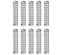 sourcing map 30Pcs Compression Spring, 2mm OD, 0.3mm Wire Size, 15mm Free Length, Spring Steel Construction Extended Mechanical Compression Springs for Shop and Home Repairs, Silver Tone