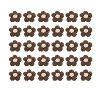 sourcing map 30Pcs Crochet Flowers Sew on Patches, 45 x 45mm Milk Cotton Handmade Floral Applique for DIY Crafts Hair Hats Clothes Decoration, Brown&Beige