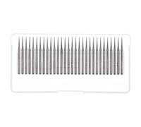 sourcing map 30pcs Diamond Grinding Burrs Carving Bits 0.6mm Pointed Type Head Mounted Point 1/8 Shank for Rotary Tool