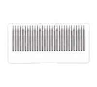 sourcing map 30pcs Diamond Grinding Burrs Carving Bits 1.5mm Ball Shape Head Mounted Point 1/8 Shank for Rotary Tool