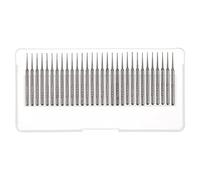 sourcing map 30pcs Diamond Grinding Burrs Carving Bits 1.5mm Pointed Type Head Mounted Point 1/8 Shank for Rotary Tool