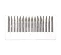 sourcing map 30pcs Diamond Grinding Burrs Carving Bits 3mm Tapered Shape Head Mounted Point 1/8 Shank for Rotary Tool