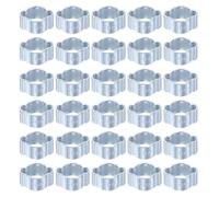 sourcing map 30pcs Double Ear Hose Clamp 7-9 mm Galvanized Steel Hose Clamp Double Ear O Clips Crimp Rings for Fuel Line Pipe Tube Fitting Connections, Silver