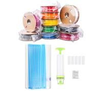 sourcing map 30pcs Filament Storage Bags, 11x13 Inch Plus Size 3D Printer Accessories Vacuum Storage Bags, Keep Filament Dry Sealed Kit with Hand Pump Sealing Clip Pack Dryer
