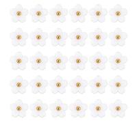 sourcing map 30Pcs Flower Shaped Shank Buttons, 11mm Plastic Flower Shank Sewing Buttons Decorative Sewing Fasteners for Clothing Shirts Skirts Dresses Blouse Decorations DIY Crafts, White2