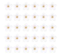 sourcing map 30Pcs Flower Shaped Shank Buttons, 13mm Plastic Flower Shank Sewing Buttons Decorative Sewing Fasteners for Clothing Shirts Skirts Dresses Blouse Decorations DIY Crafts, White