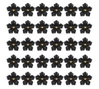 sourcing map 30Pcs Flower Shaped Shank Buttons, 13mm Plastic Flower Shank Sewing Buttons Decorative Sewing Fasteners for Clothing Shirts Skirts Dresses Blouse Decorations DIY Crafts, Black